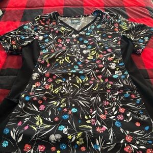 Women's iFlex by Cherokee Floral Scrub Top